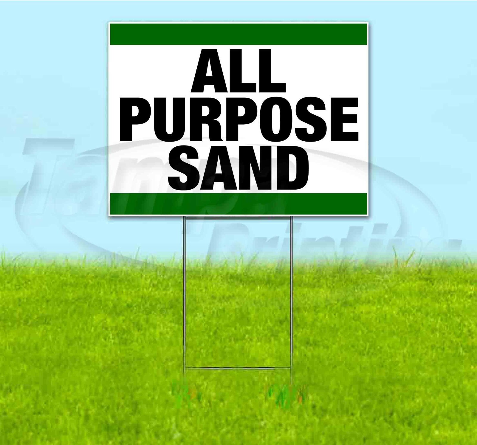 ALL PURPOSE SAND 18×24 Yard Sign WITH STAKE Corrugated Bandit BUSINESS LANDSCAPE