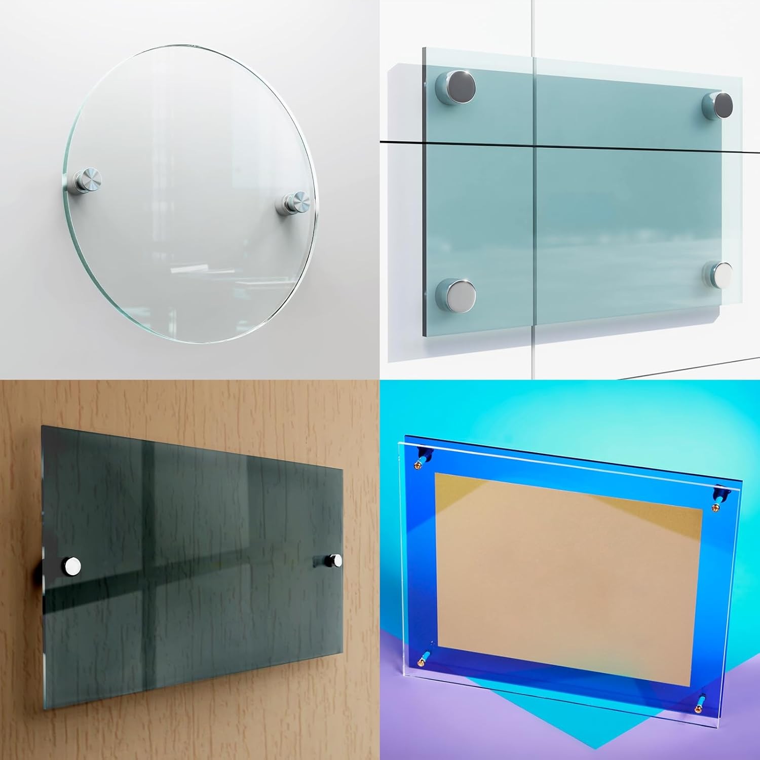 201 Stainless Steels Sign Supports Wall Mount Advertising Screw Standoff Fixings