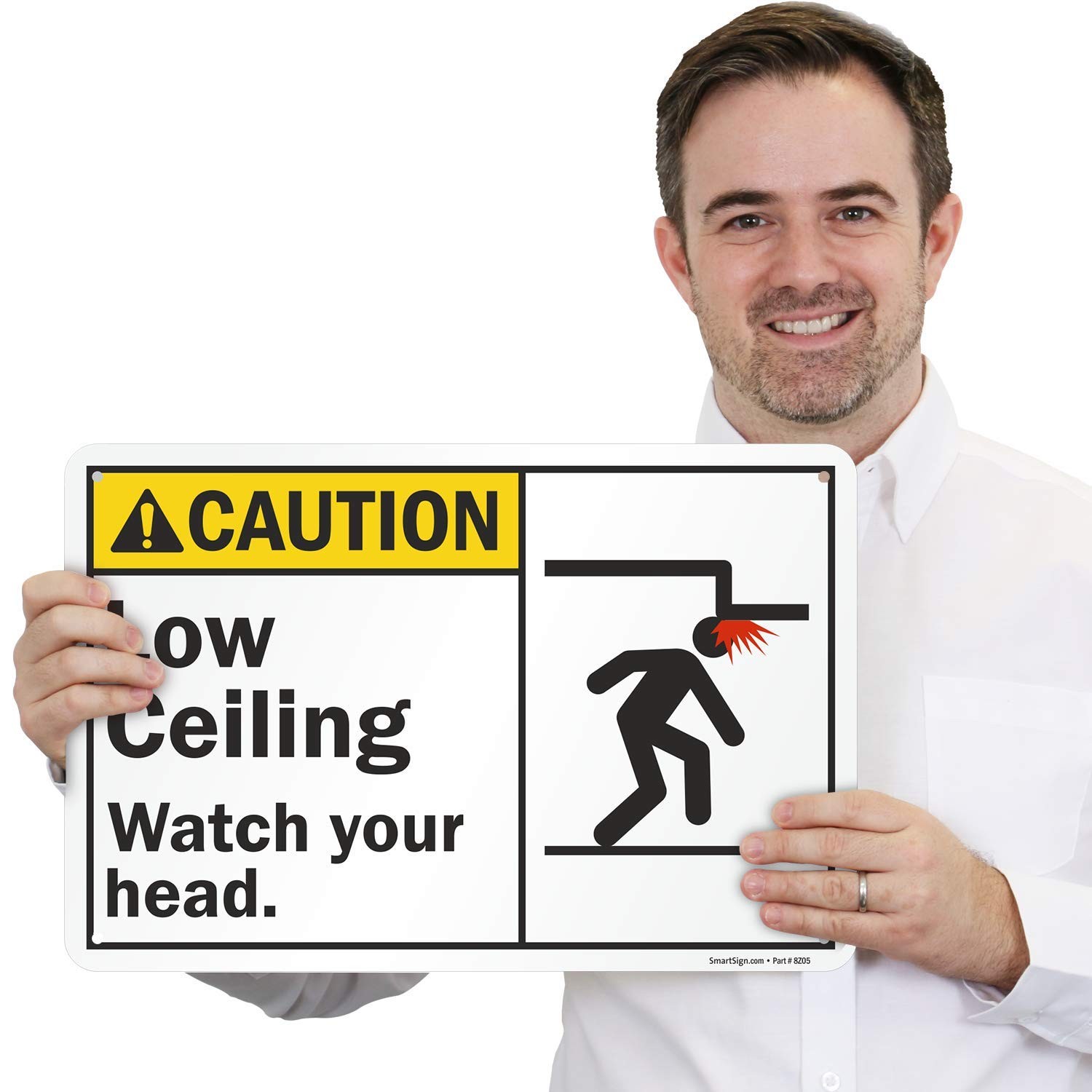 1 PCS 12×18 Inch Caution Low Ceiling Watch Your Head Sign Aluminum Metal
