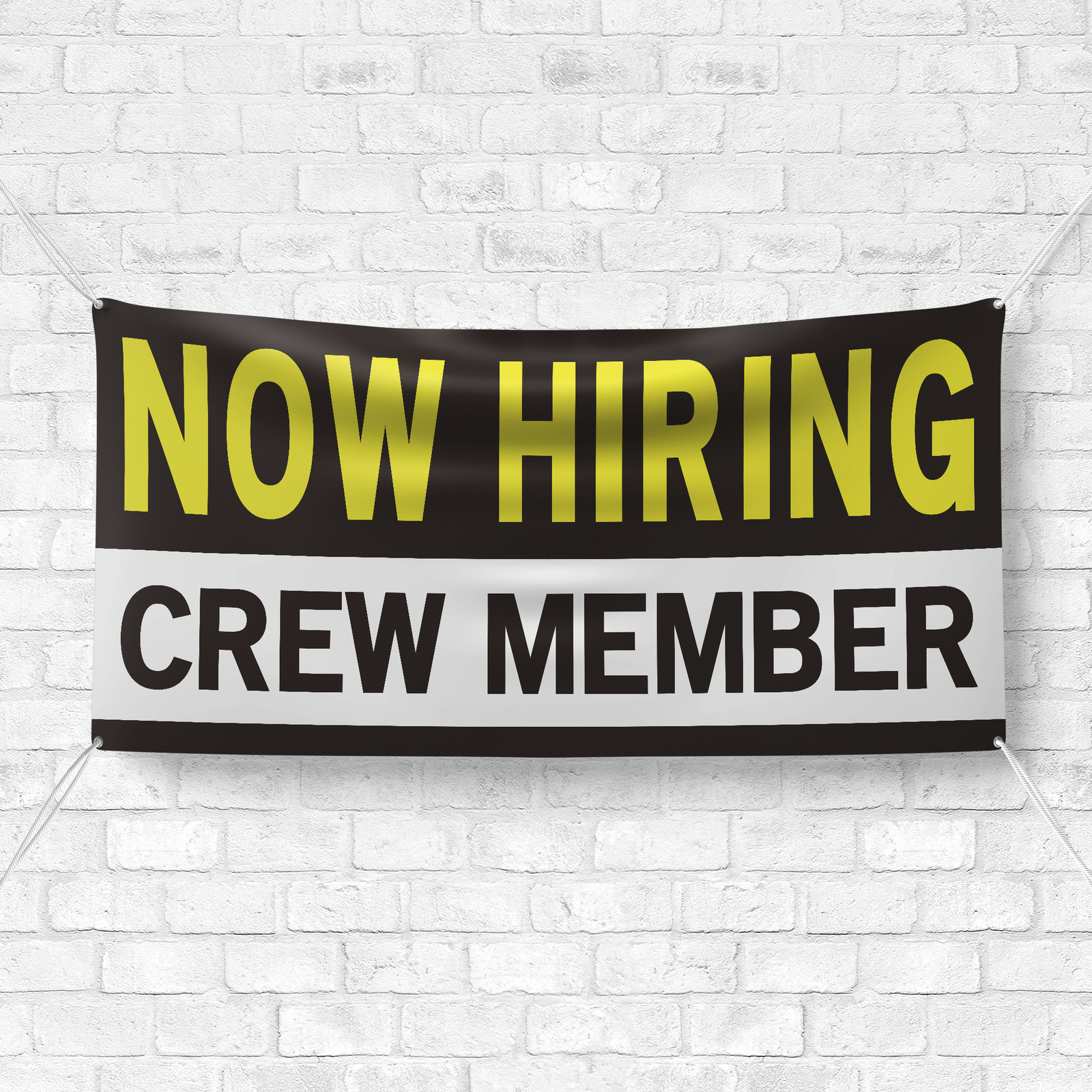 Now Hiring Crew Member 13 oz Heavy Duty Vinyl Banner Jobs Available Help Wanted