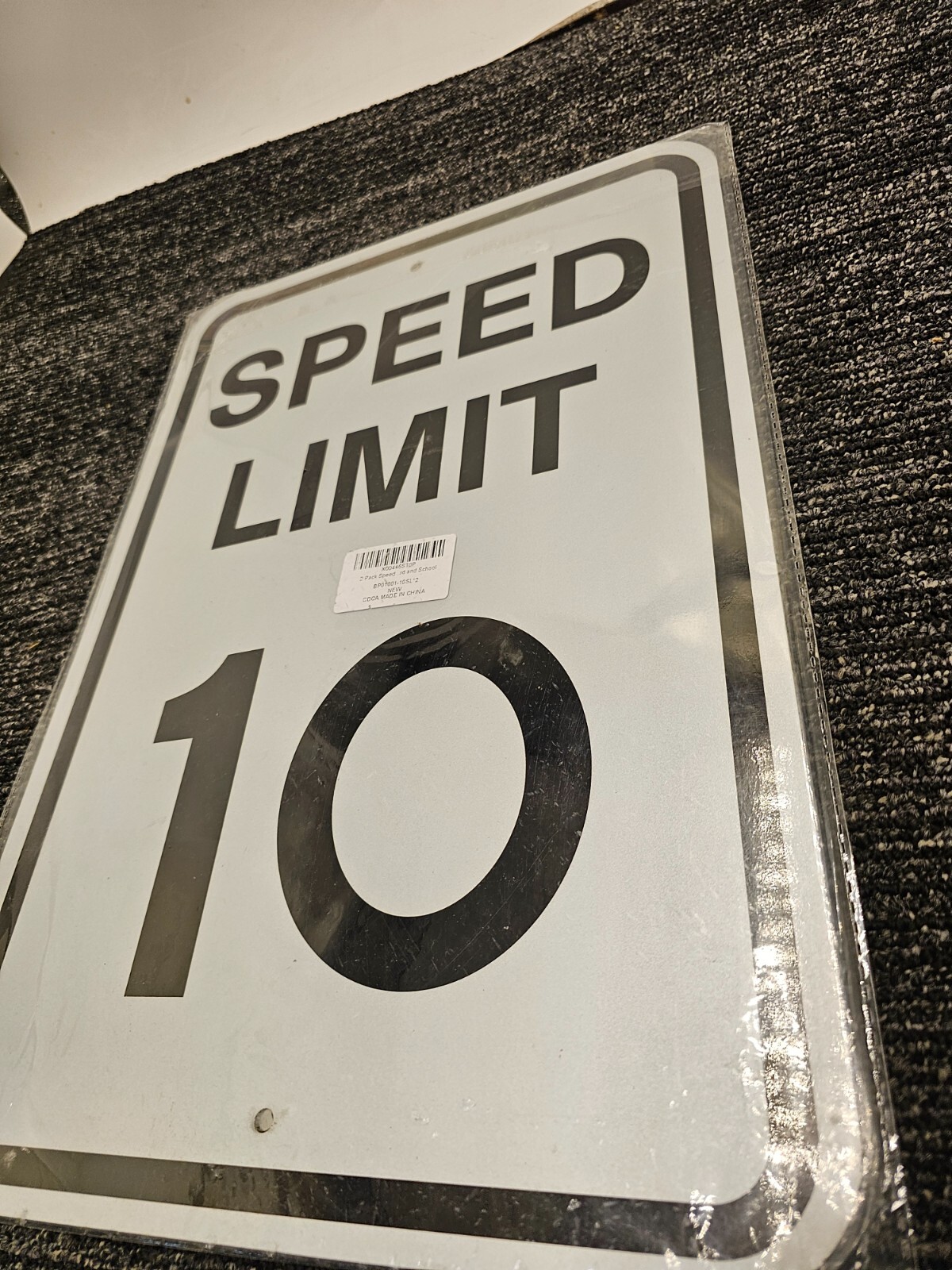 (QTY 2) Speed Limit 10 MPH Sign Slow Down Traffic Sign 12″x18″ Rust Free 40Mil