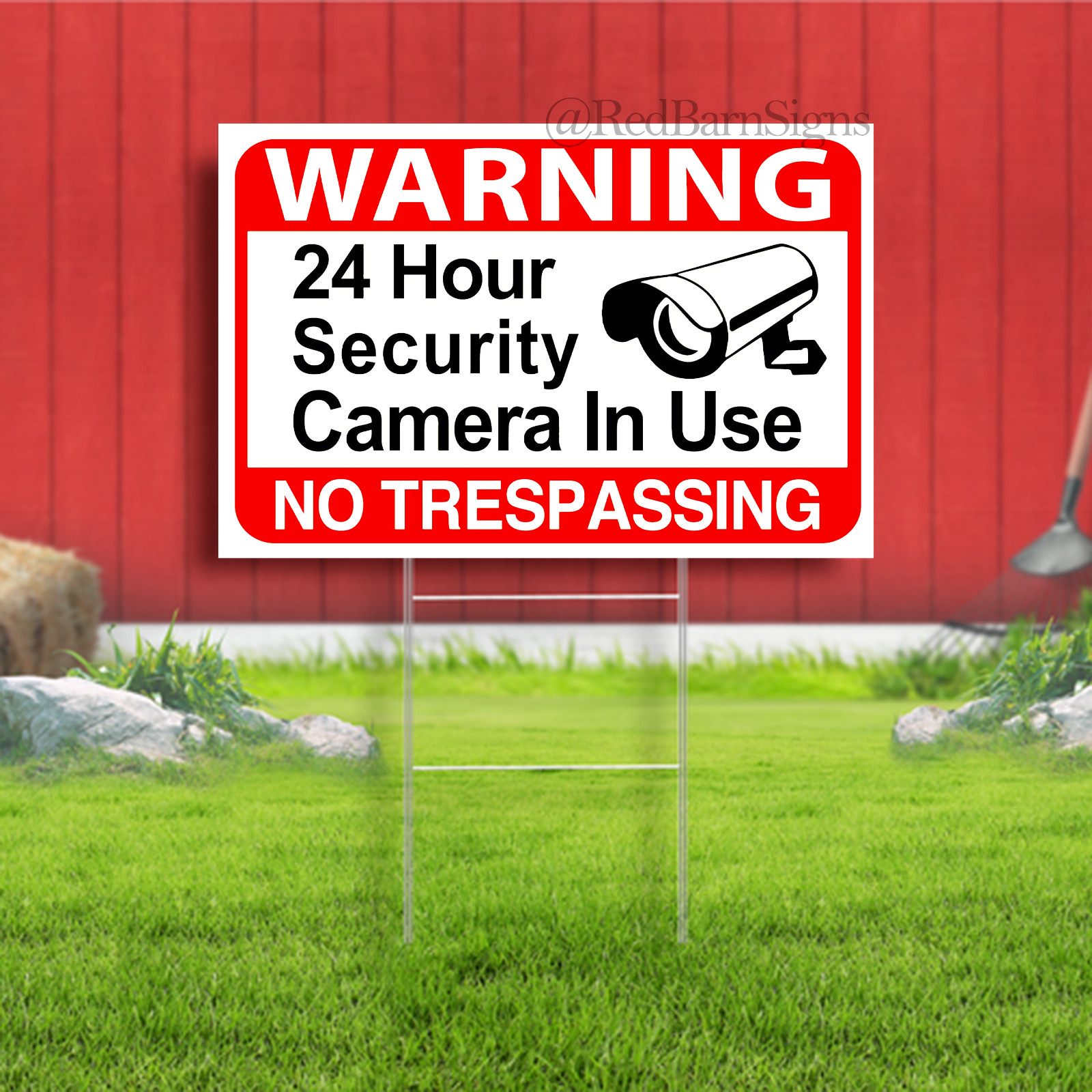 Warning Under 24 Hour Video Surveillance Sign Home Yard Security cctv WATCH 7×11