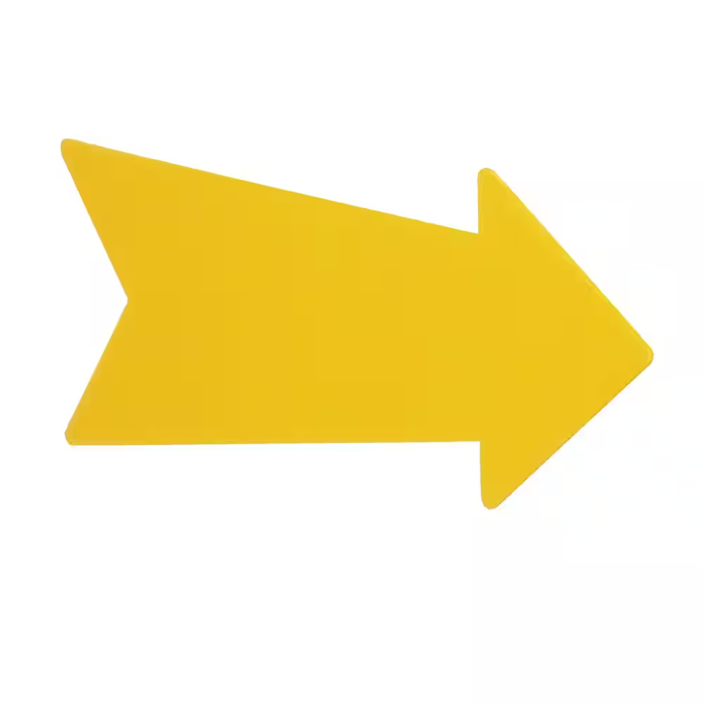 9.25 In. X 23 In. Corrugated Plastic Yellow Arrow Blank Yard Sign
