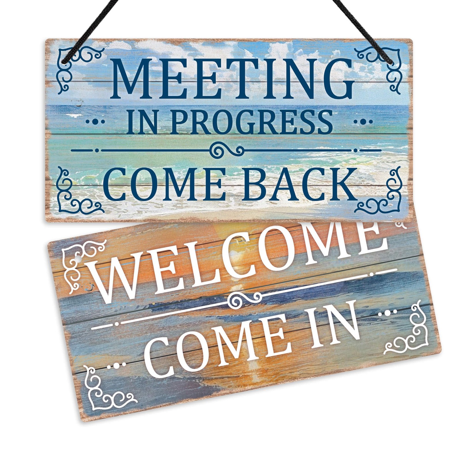 Meeting in Progress Door Sign – Welcome Come in Office Sign for Meeting Room,…