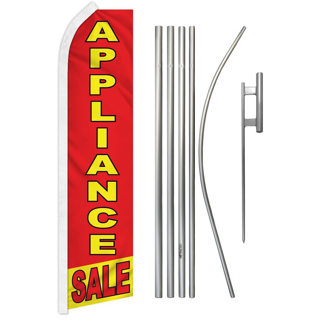 “APPLIANCE SALE” Advertising Super Flag & Pole Kit
