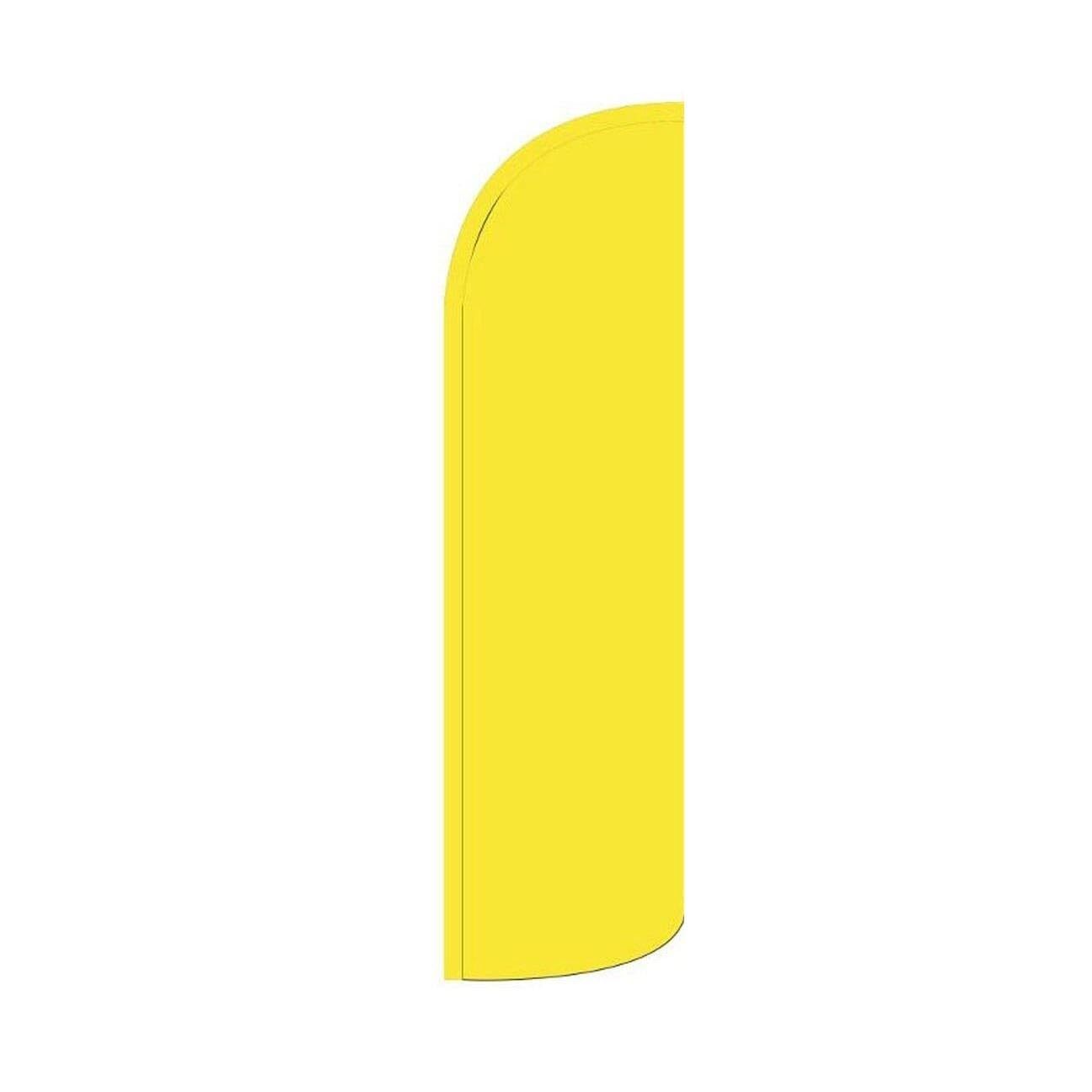 Solid Yellow Swooper Flutter Feather Flag | 3ft W x 11.5ft Tall