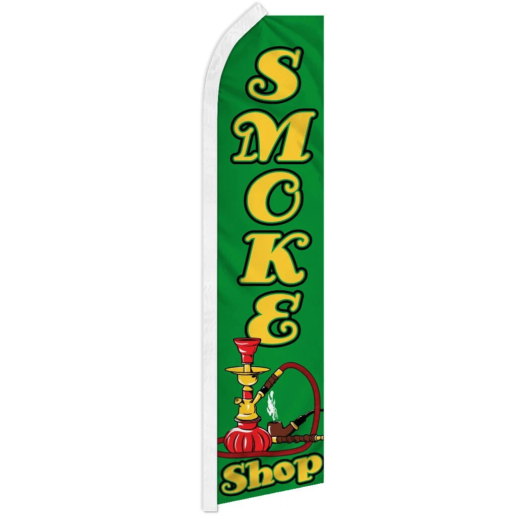 Smoke Shop Vape MJ Dispensary Variation Swooper Flutter Advertising Banner Flags