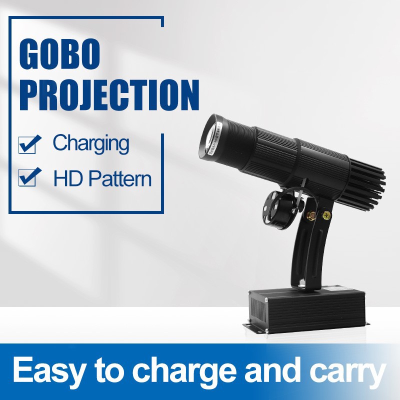 15W-50W Custom Battery Rechargeable Gobo Projector Indoor Store Logo Signs Lamp