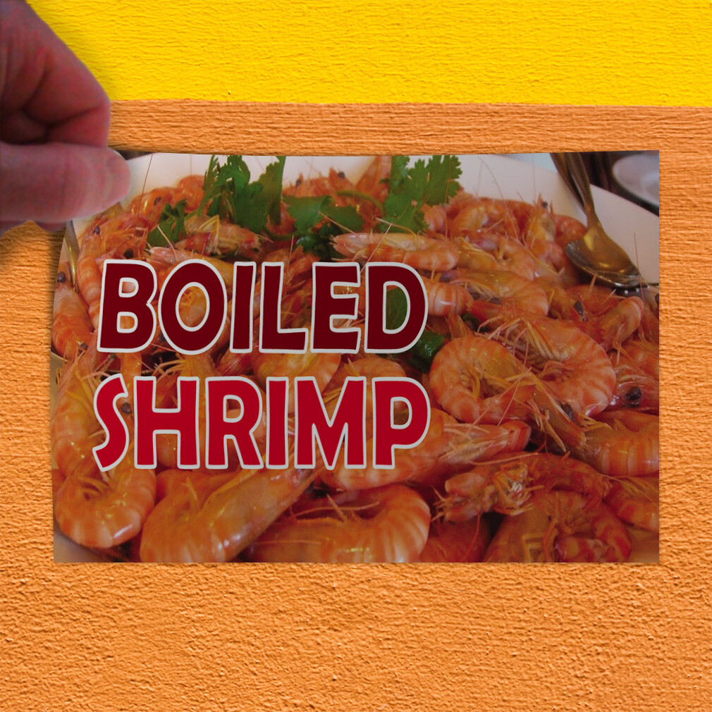 Decal Stickers Boiled Shrimp Outdoor Advertising Printing Vinyl Store Sign Label