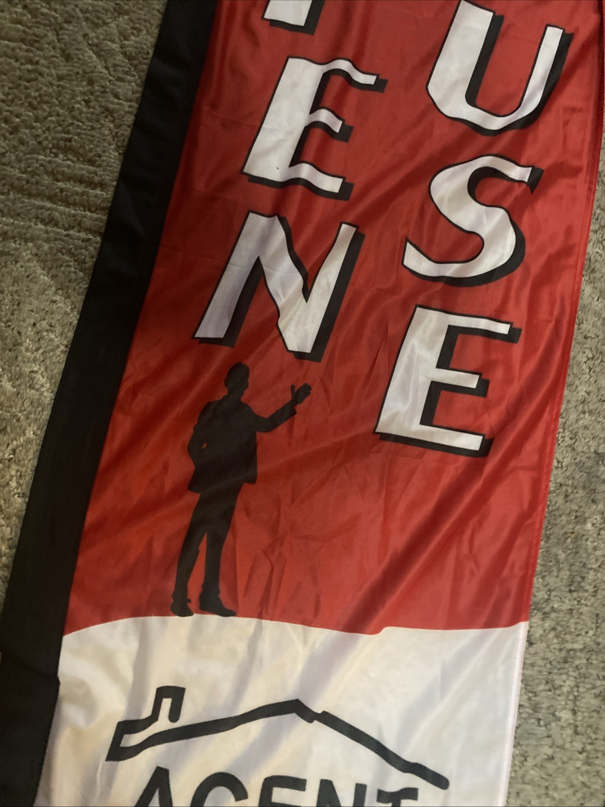 Open House Agent Inside Real Estate Feather Flag 6Ft Red Sign Replacement Only