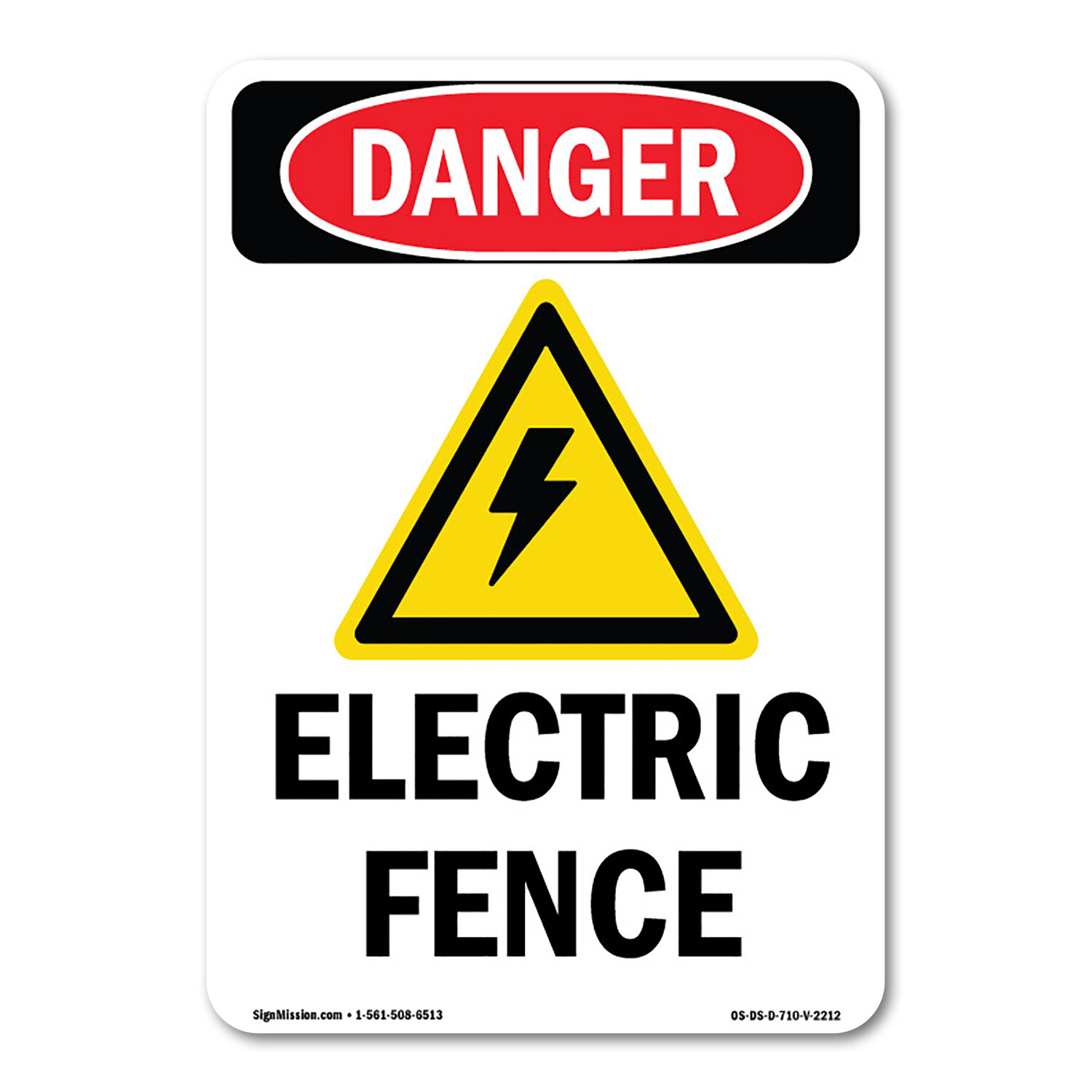 Electric Fence ANSI Danger Sign Metal Plastic Decal