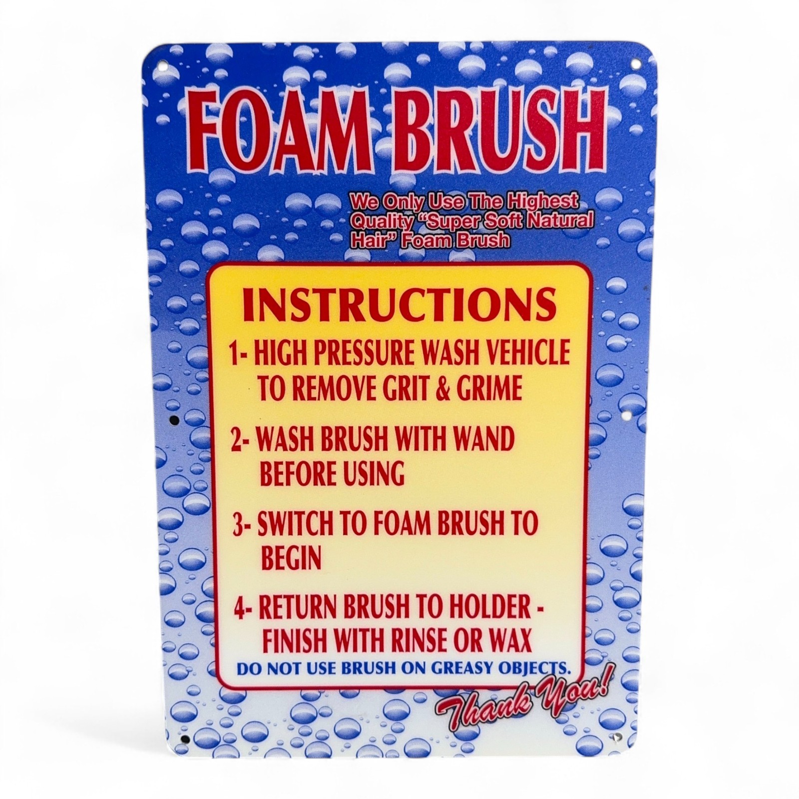 Car Wash Bay Signs Set of 4 Coin Operated Self Service Aluminum USA Made