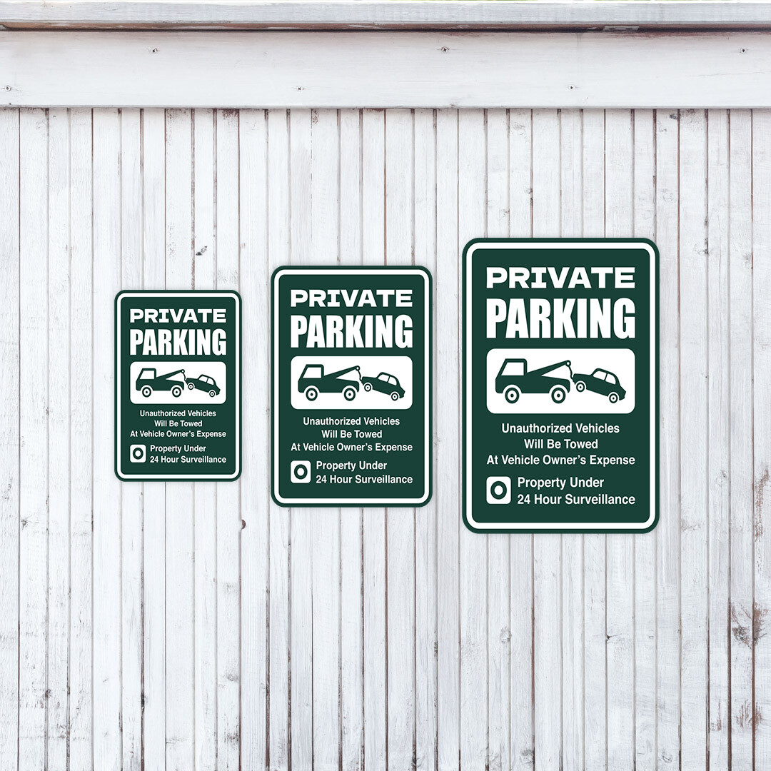 Portrait Round Plus Private Parking Unauthorized Vehicles Will be Towed