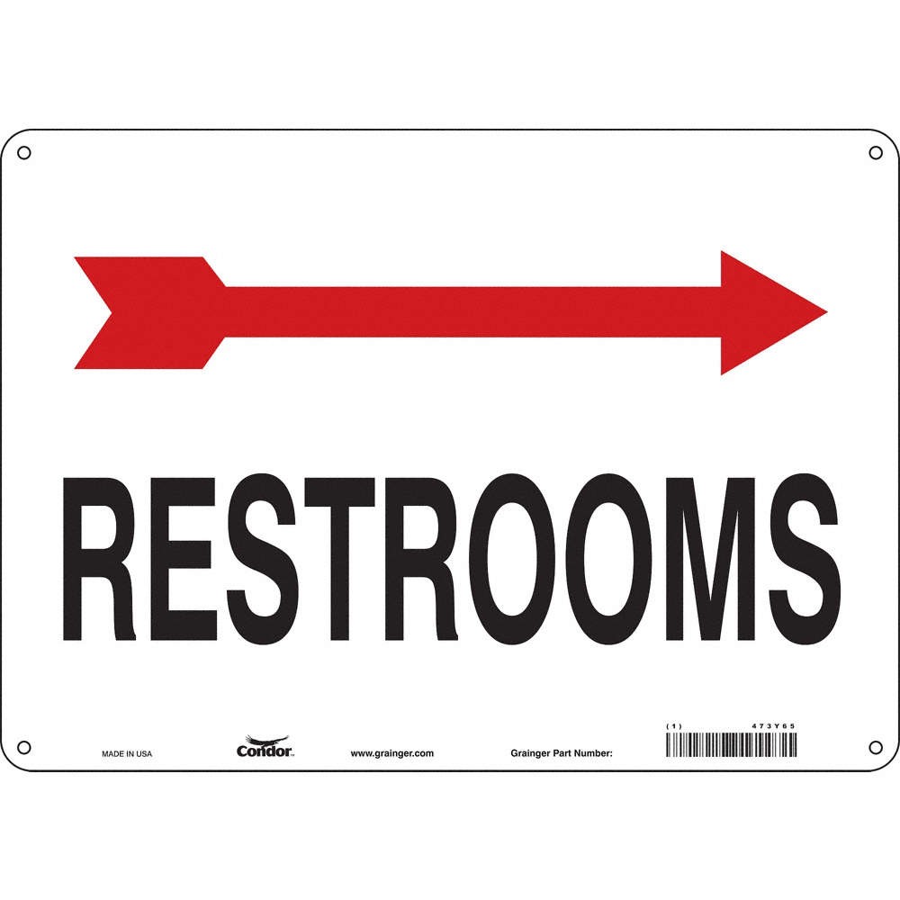 CONDOR 473Y65 Safety Sign,10 in x 14 in,Aluminum 473Y65