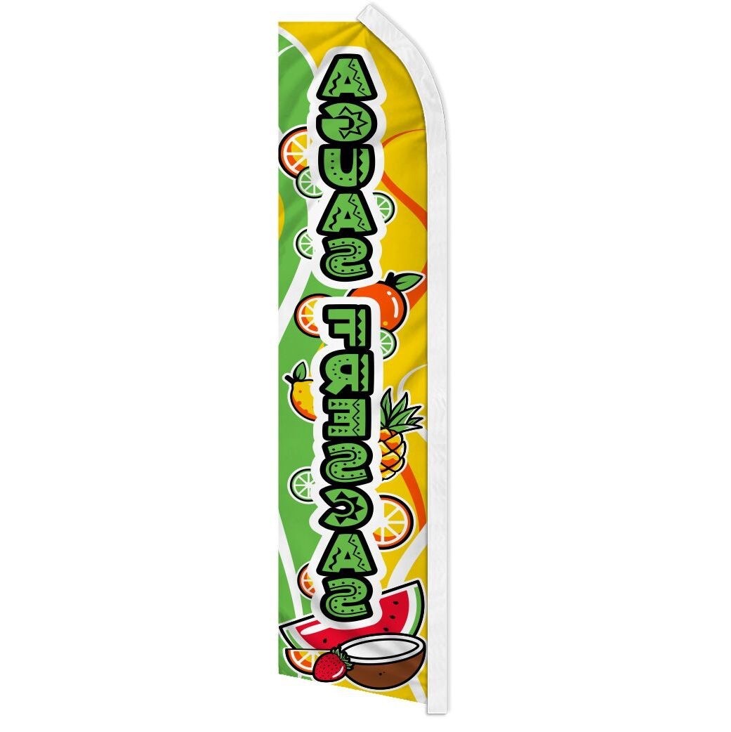 AGUAS FRESCAS advertising super flag polyester banner sign *POLE NOT INCLUDED*