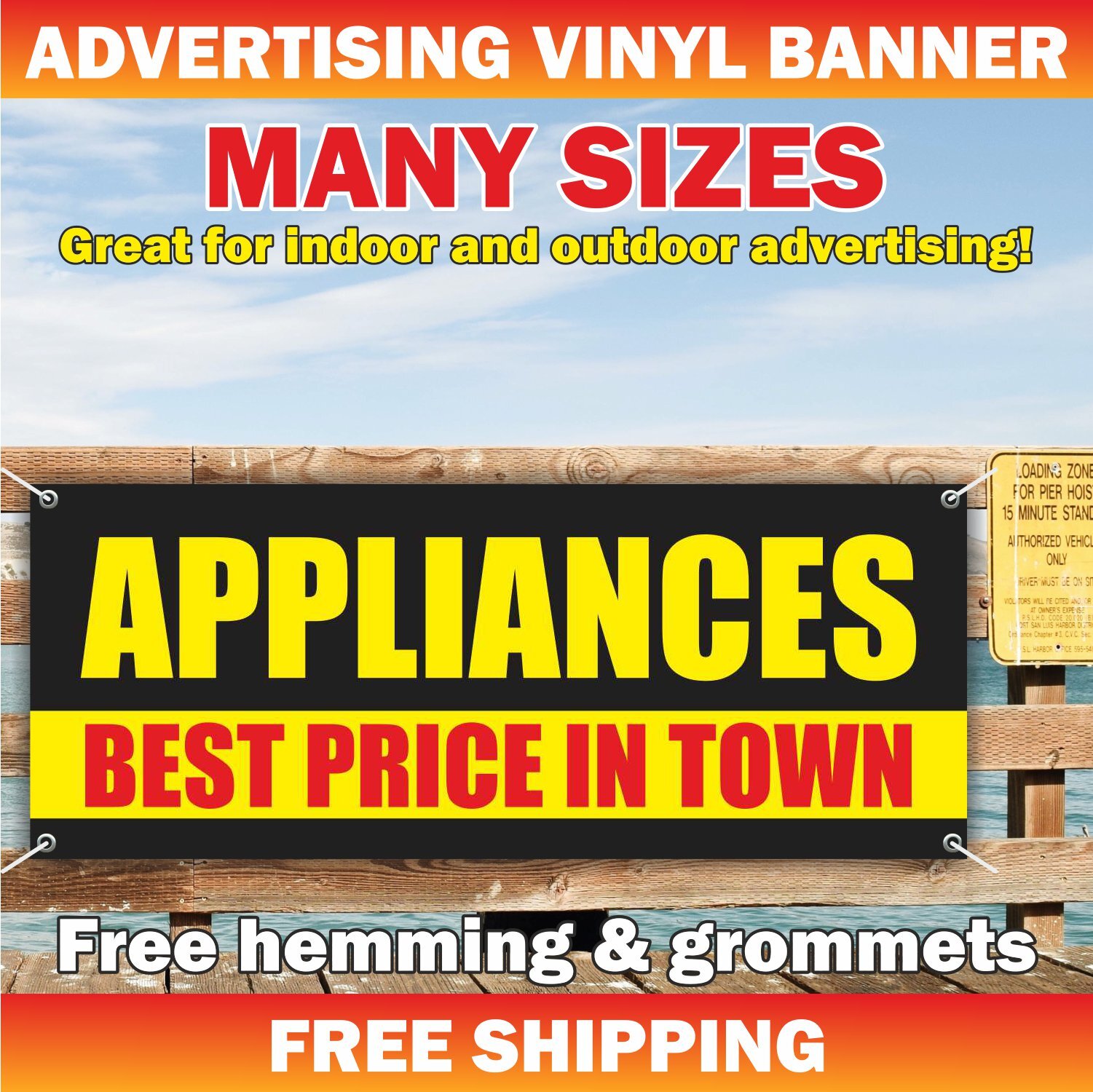 APPLIANCES Advertising Banner Vinyl Mesh Sign electronics service used repair