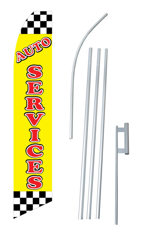 Auto Services Swooper Flag Kit