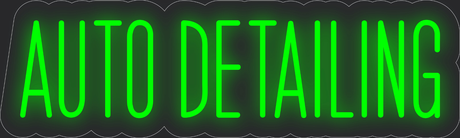 Auto detailing Neon LED Sign Business Wall Decor Lighted Store Sign 24 x 7 in.