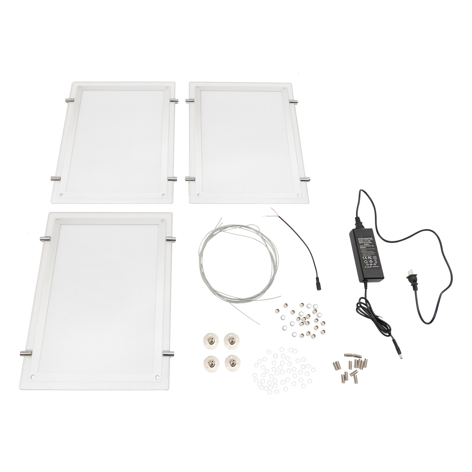 3PCS A3 Real Estate Window Hanging Led Backlit Picture Frame Display Sign Holder