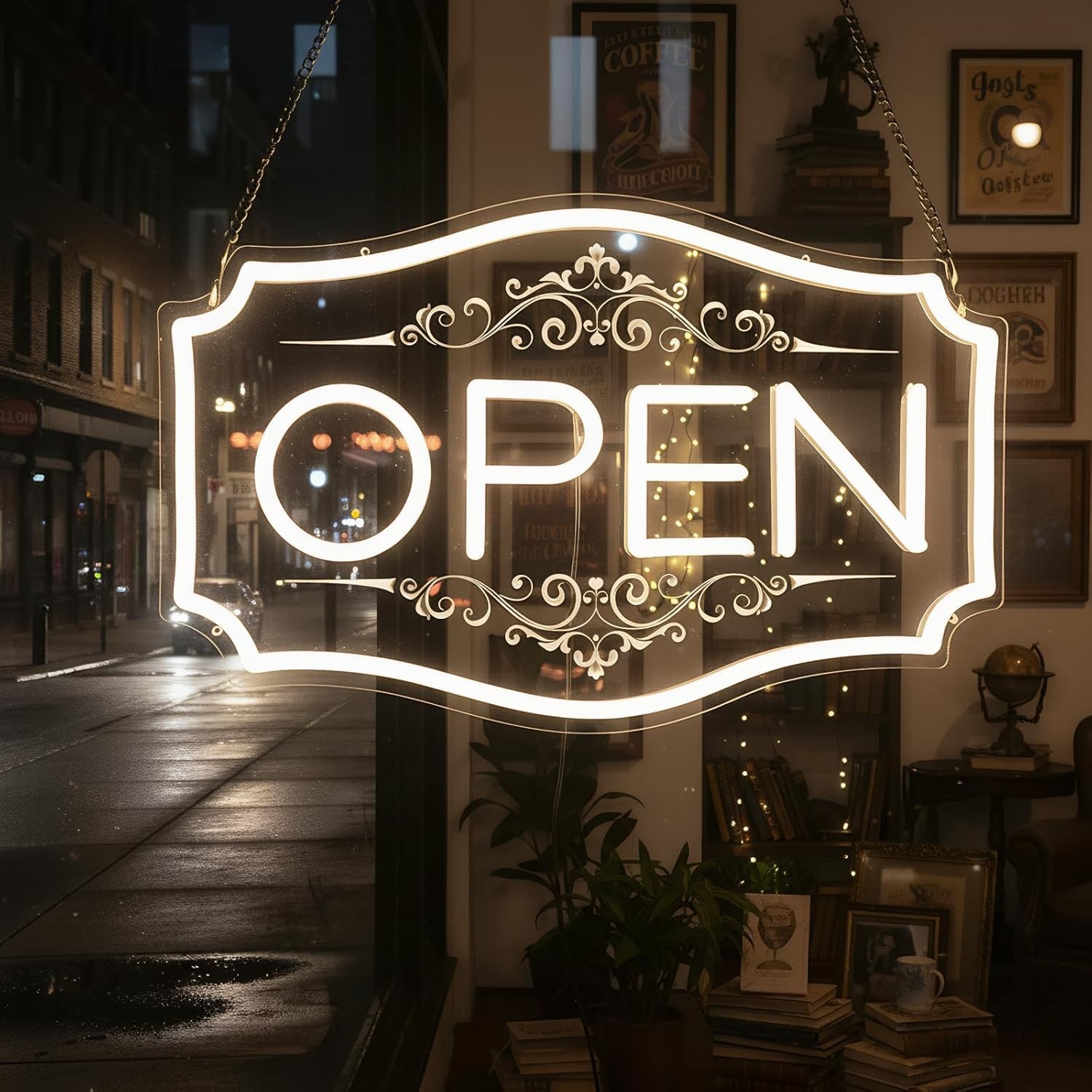 Open Sign for Business, LED Dimmable Neon Open Sign with 12V/2A Adapter, 16.5″ X