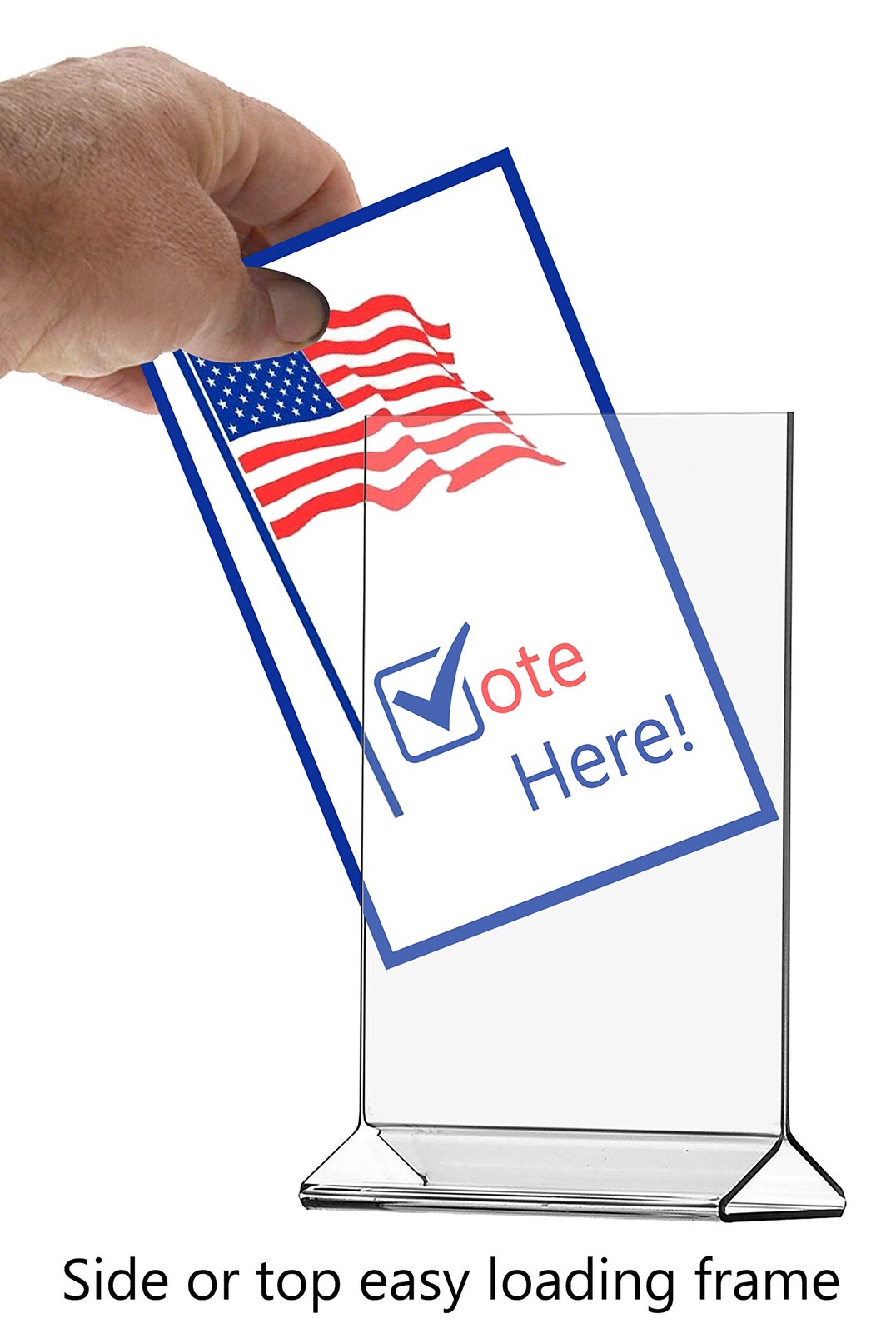 Marketing Holders 2 Pack Half Sheet Advertisement Holder 5.5″w x 8.5″h, Clear