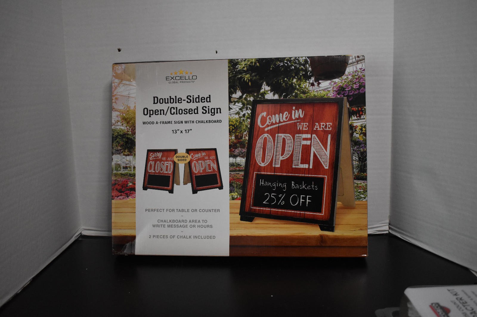 Double Sided A-Frame Open Closed Sign w Chalkboard Come In open Board NEW