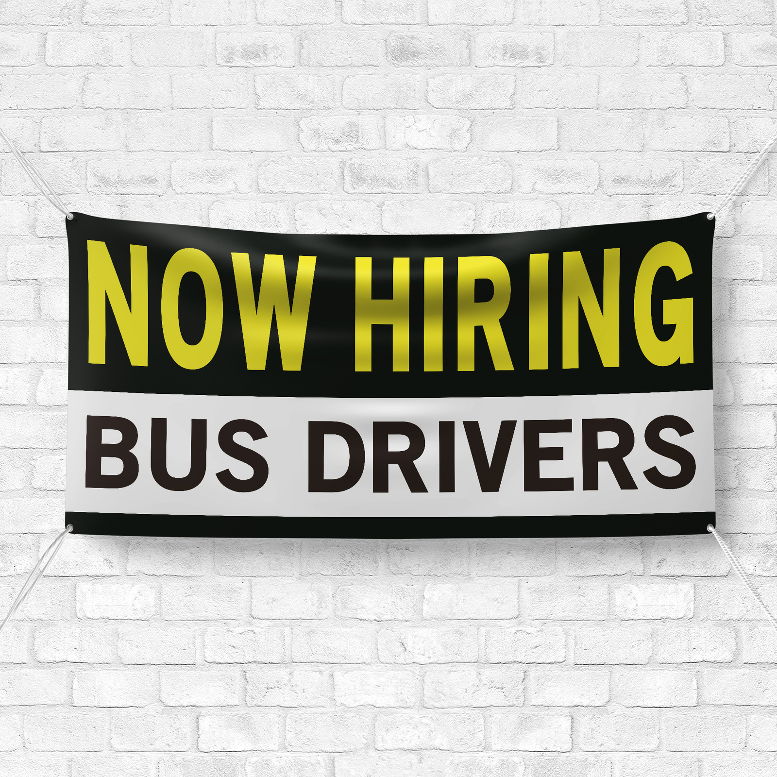 Now Hiring Bus Drivers 13 oz Heavy Duty Vinyl Banner Bus Driver Jobs Available