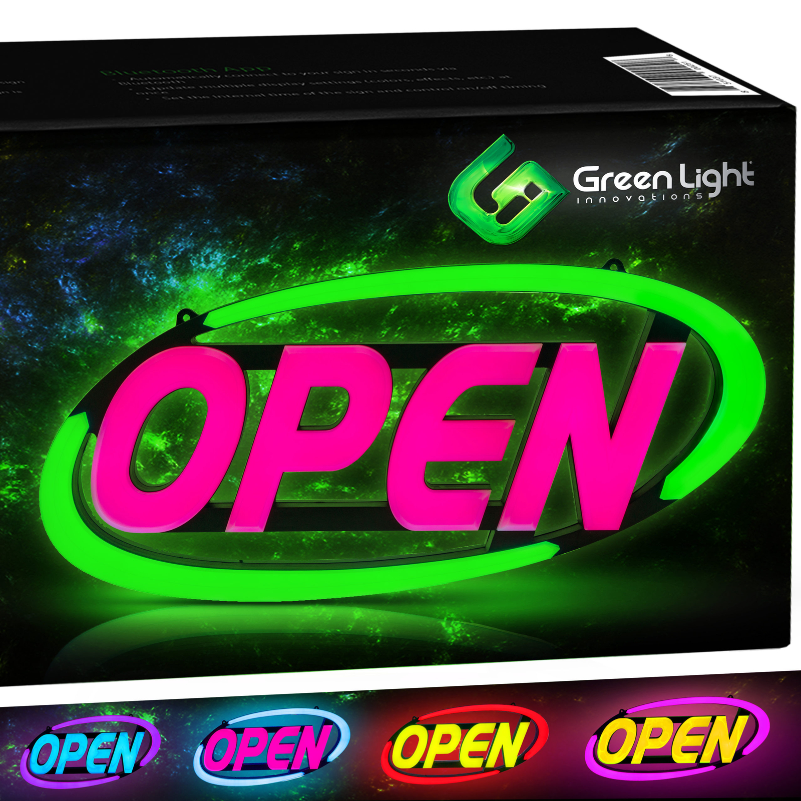 Led Open Sign for Business – Stand Out with 64 Super-Bright Color Combos to Matc