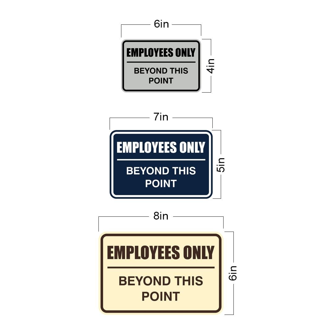 All Quality Classic Framed Employees Only Beyond This Point Wall Or Door To