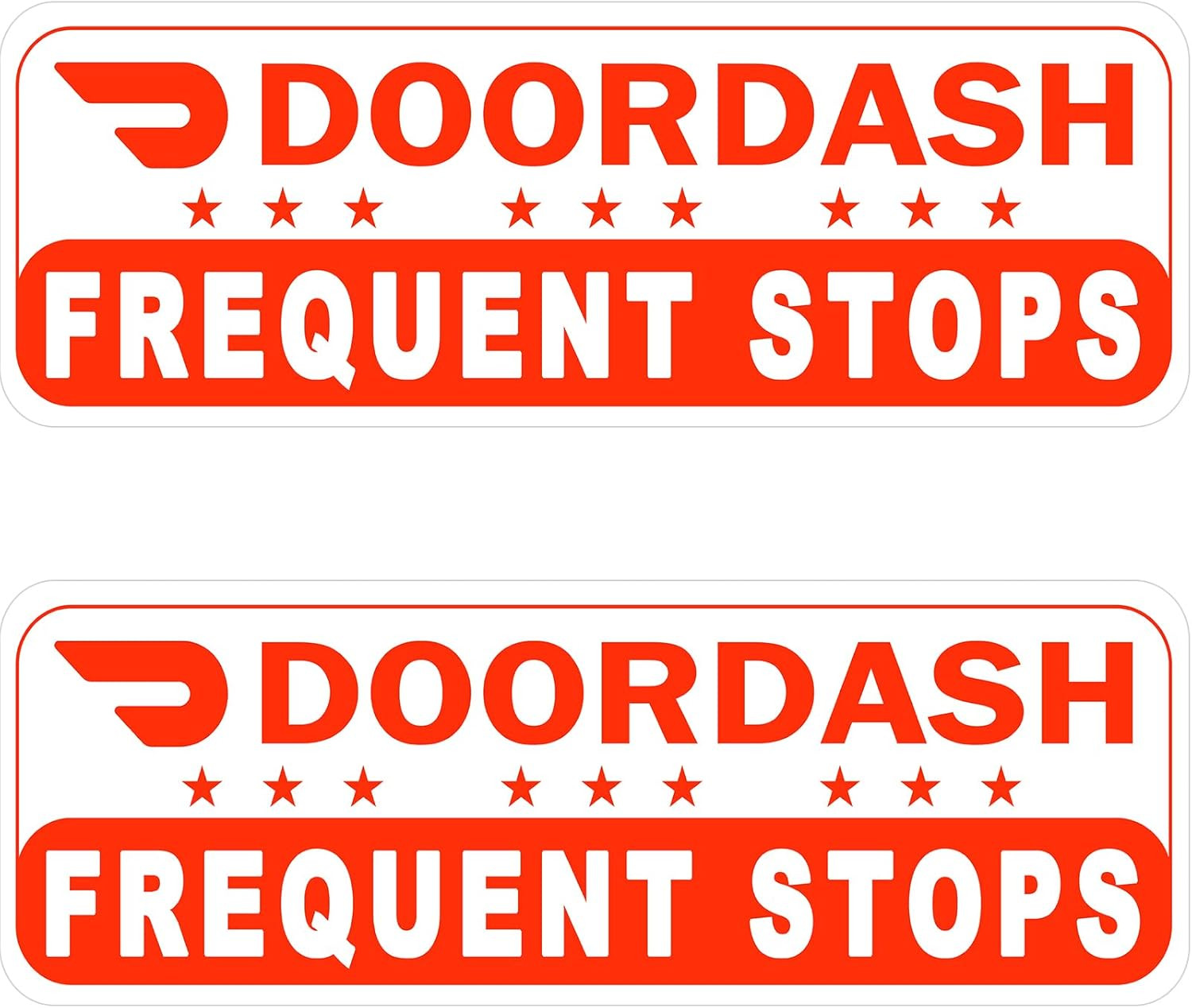 2 Pack Doordash Magnetic Sign for Car, Doordash Car Magnets Sign, Reflective