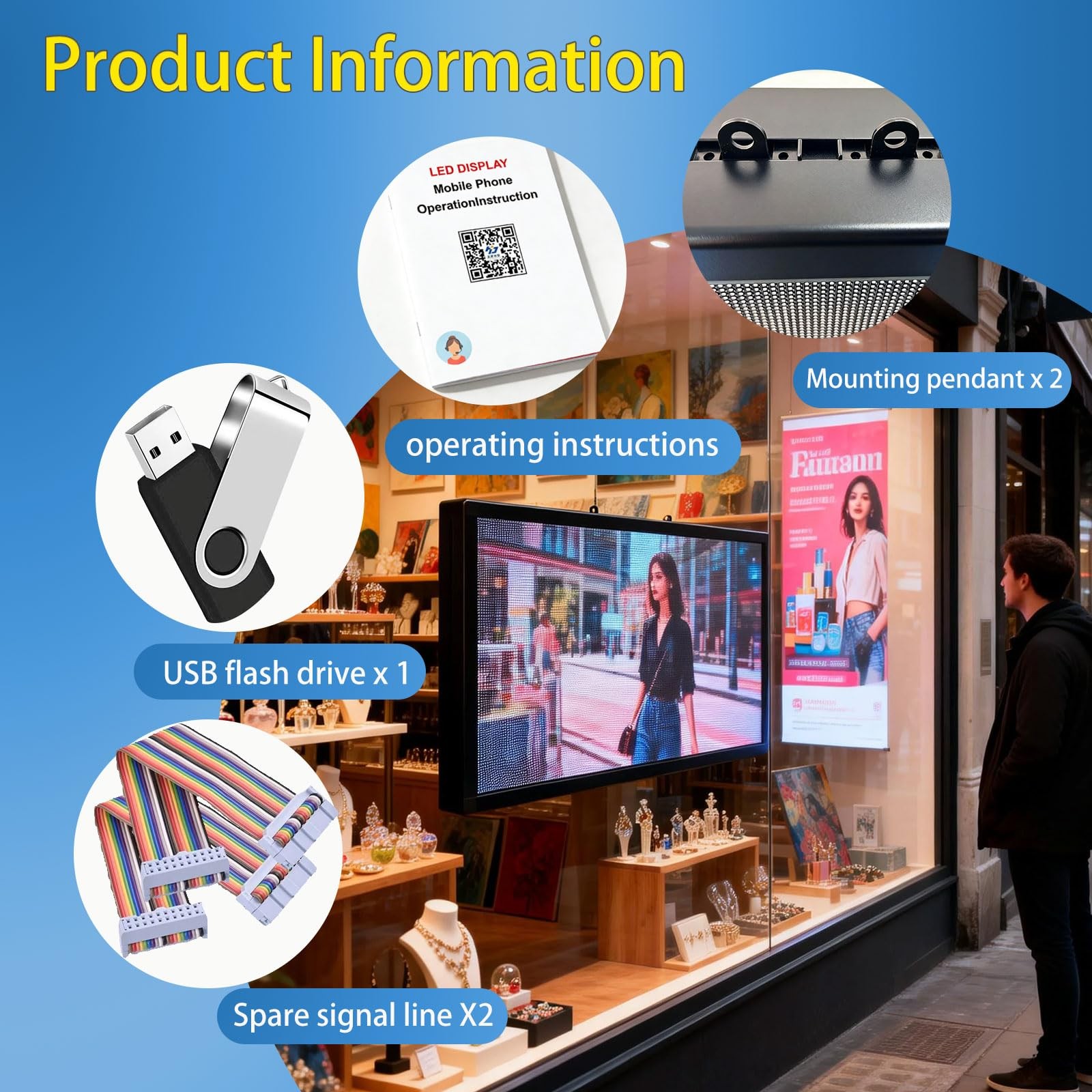 P6 Programmable Scrolling Led Sign Custom Digital Signage Displays Outdoor For