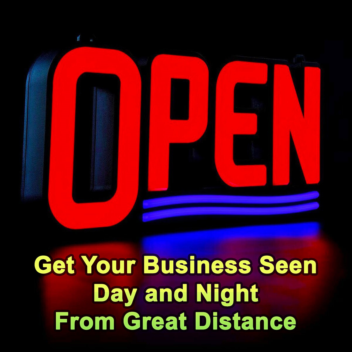 Open Sign LED Neon Ultra Bright Light Business Display for Restaurant Store Shop