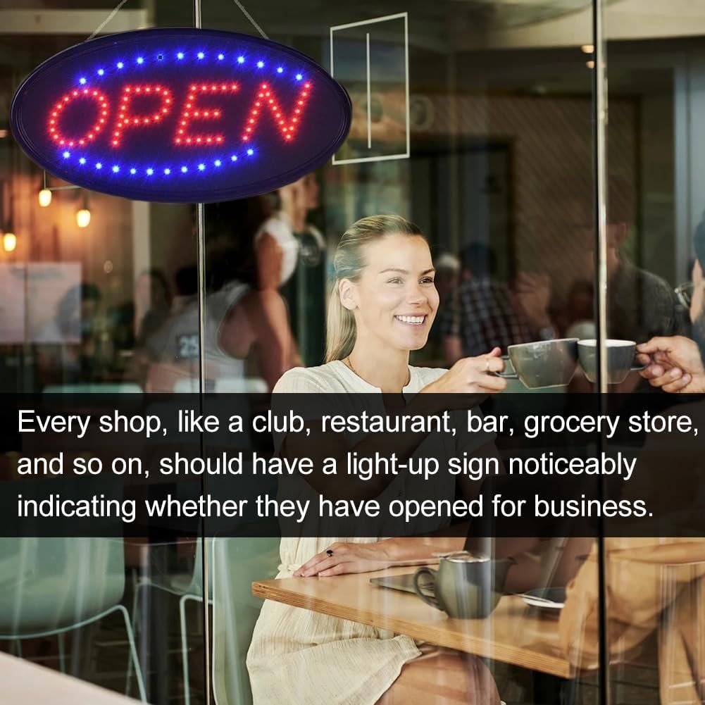 LED Open Signs for Business, Ultra Bright High Visibility Advertisement Board…