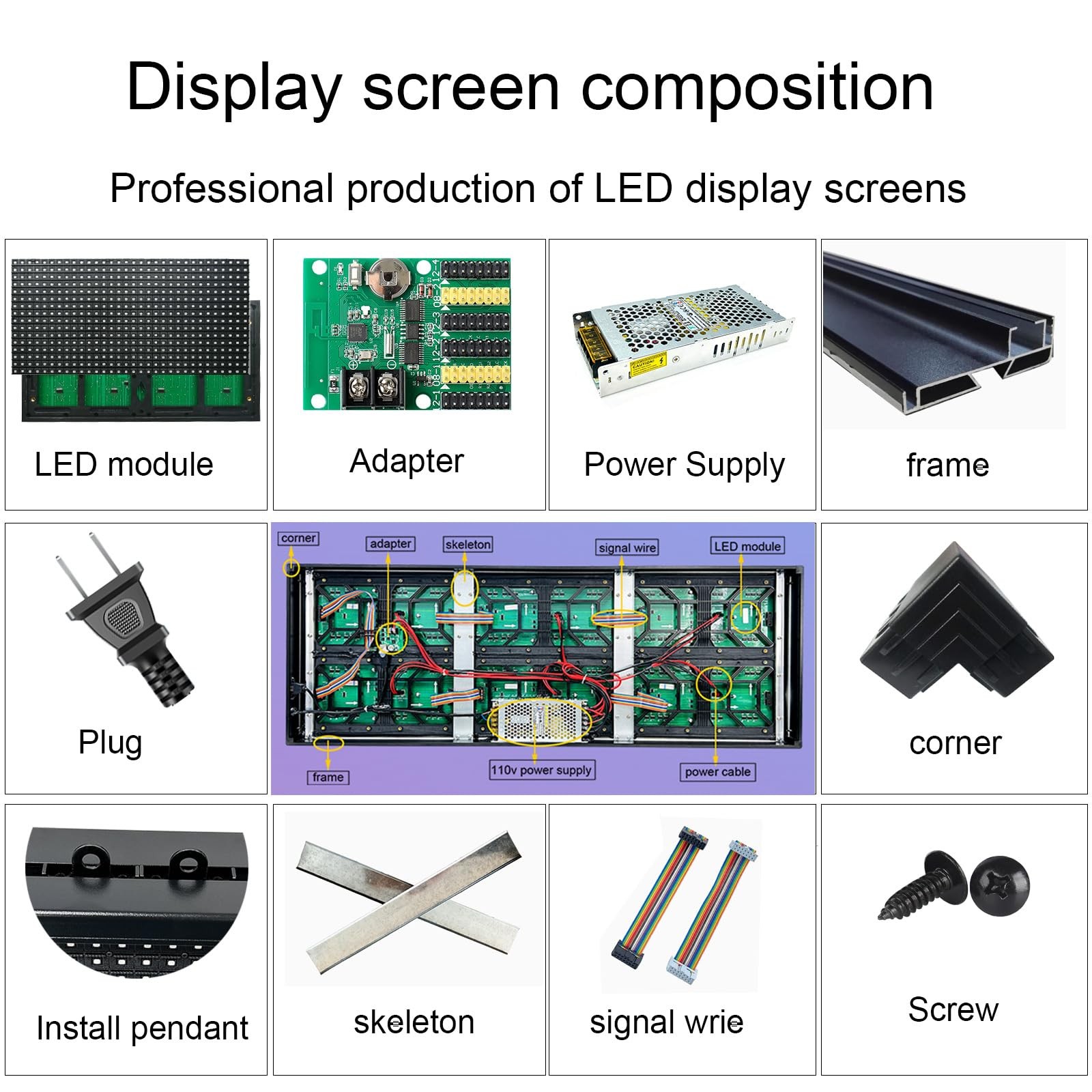 P6 Programmable Scrolling Led Sign Custom Digital Signage Displays Outdoor For