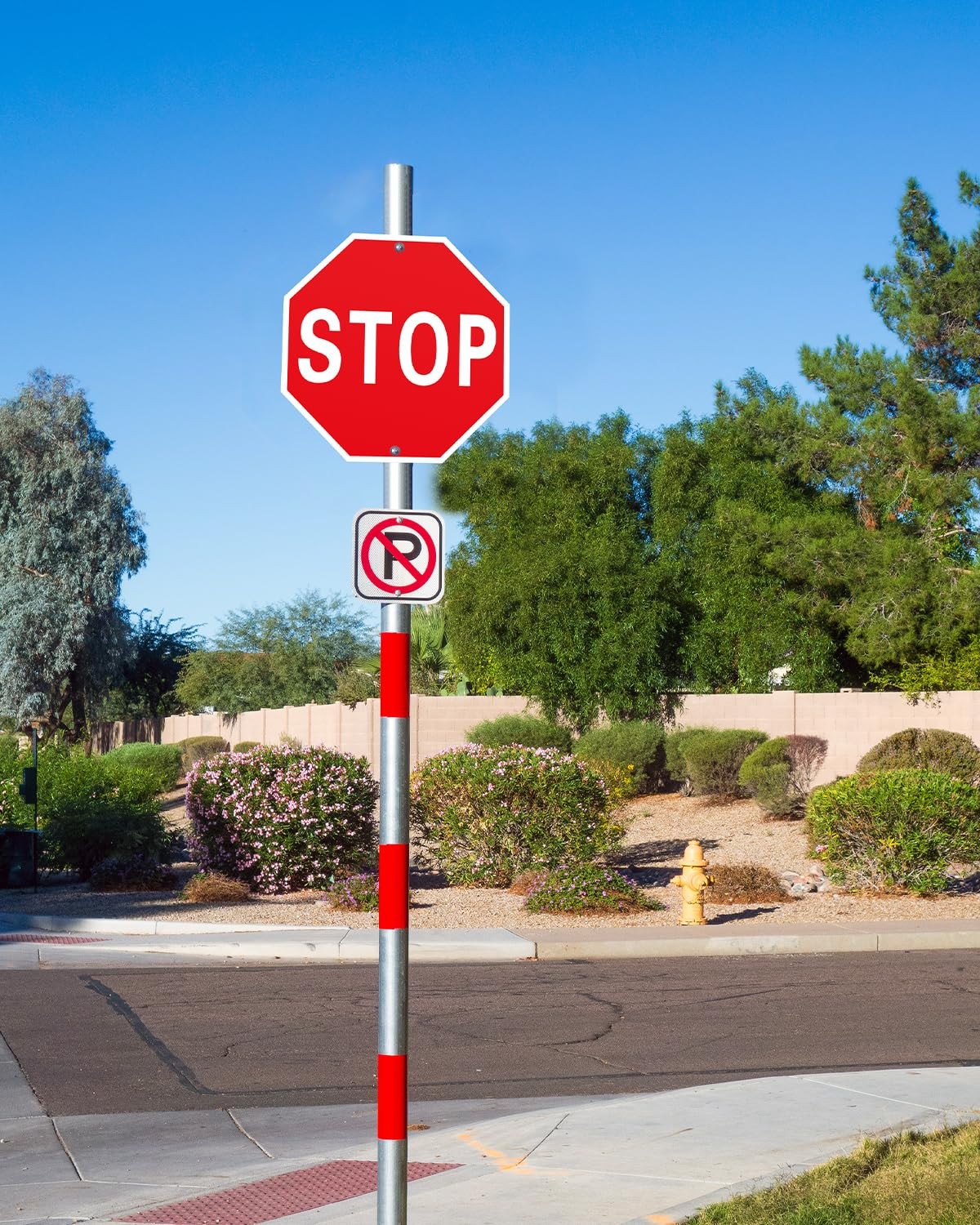 Stop Signs, 12 x 12 Inches Rust-Free Aluminum, Street Slow Warning Reflective…