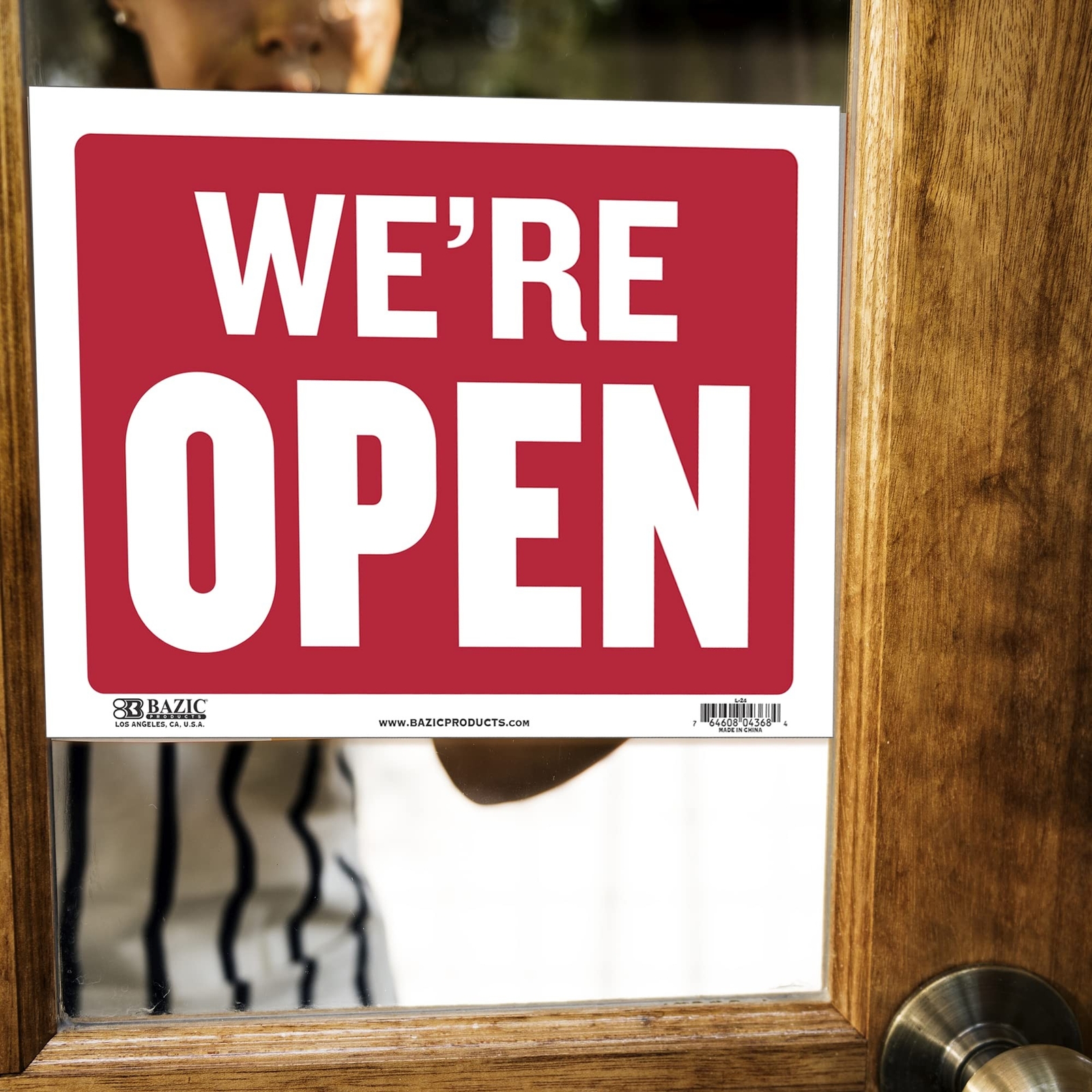 BAZIC Open & Closed Sign 12″x16″, Double Sides Plastic Vinyl Signs, Business …