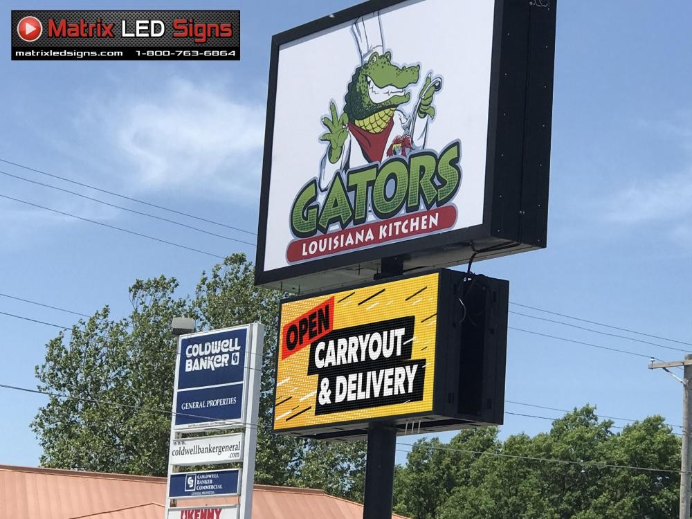 LED Sign Outdoor Full Color 2 Sided LED Programmable Message Digital Sign P6