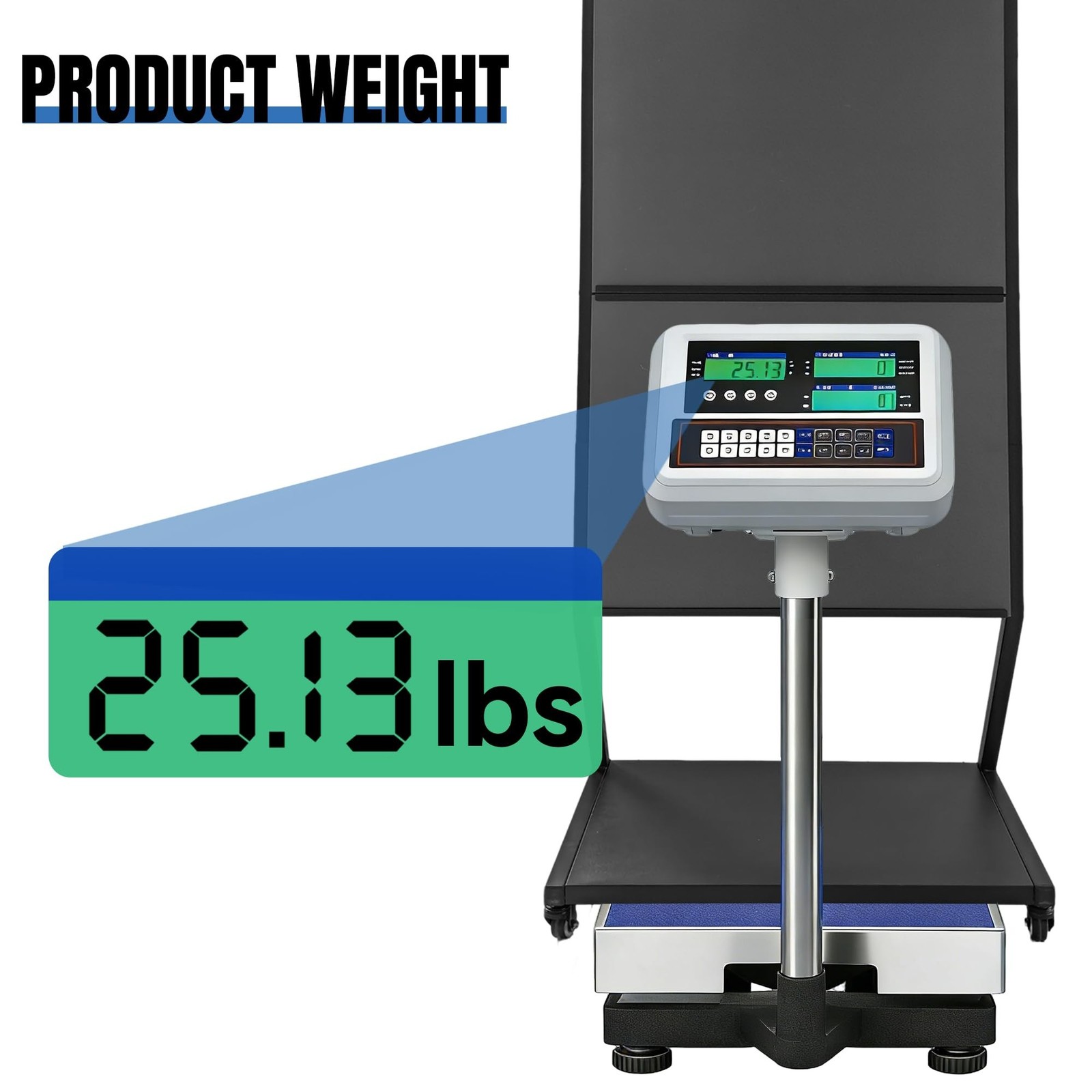 Sign holder floor stand, Heavy duty rolling pedestal poster banner stand, Tri…