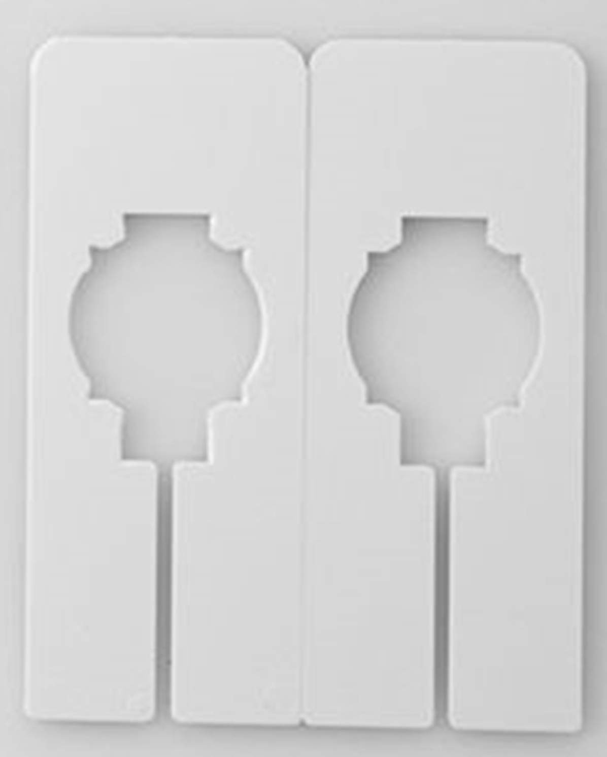 QSDWBKIT4, White Rectangular Clothing Size Dividers with Black Print for XXS-XXL