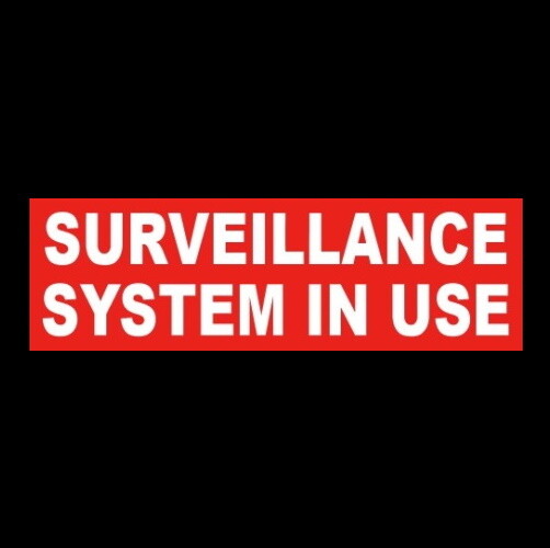 “SURVEILLANCE SYSTEM IN USE” Anti Shoplifter STICKER sign business home security