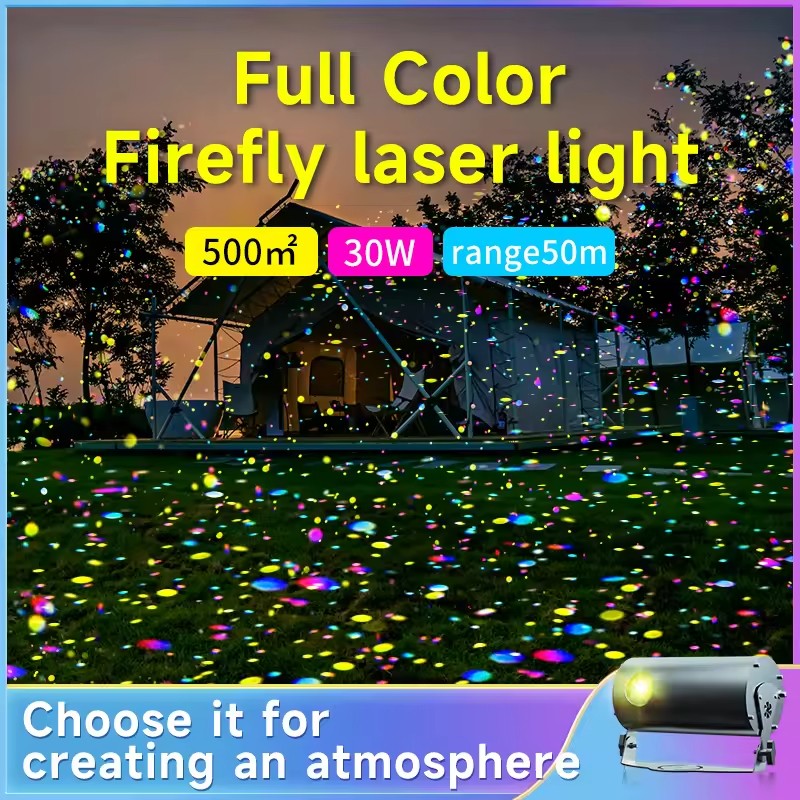 30W Dynamic Waterproof LED Firefly Projector Light In/Outdoor Garden Home Decor