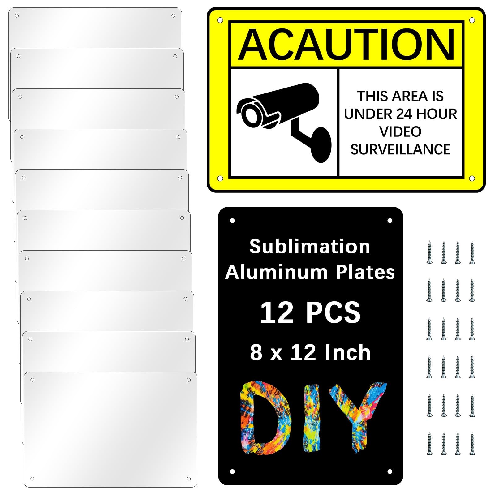 12 pcs 8 X 12 inch sublimation metal sign blanks, Aluminum sublimation sign b