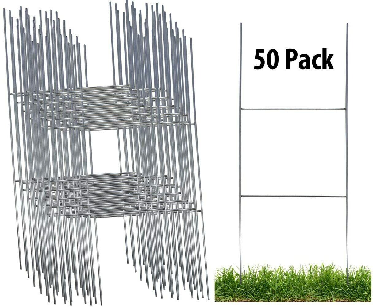 10 X 24 STEP H FRAME GALVANIZED YARD SIGN STAKE FRAMES 50 COUNT!! USA MADE!! NEW