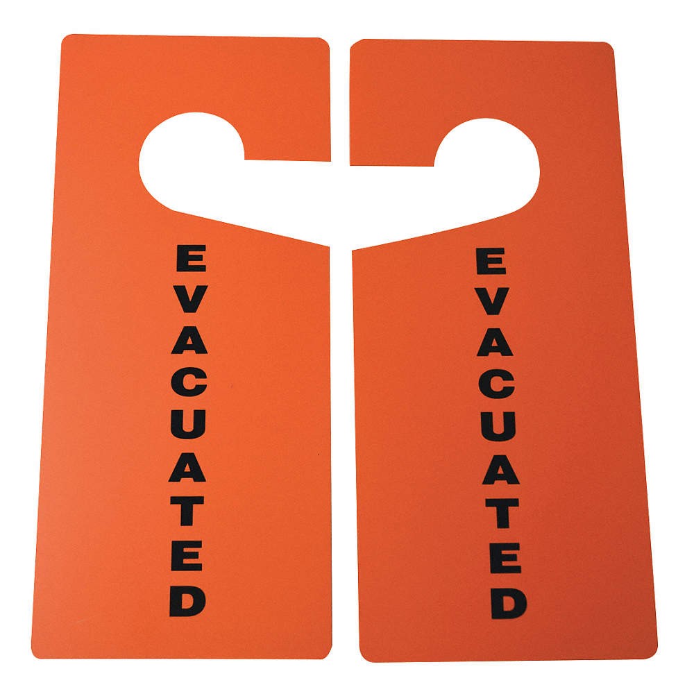 GRAINGER APPROVED 3XCX9 Door Knob Hangr Tag,9in H,4in W,PVC,PK10 3XCX9