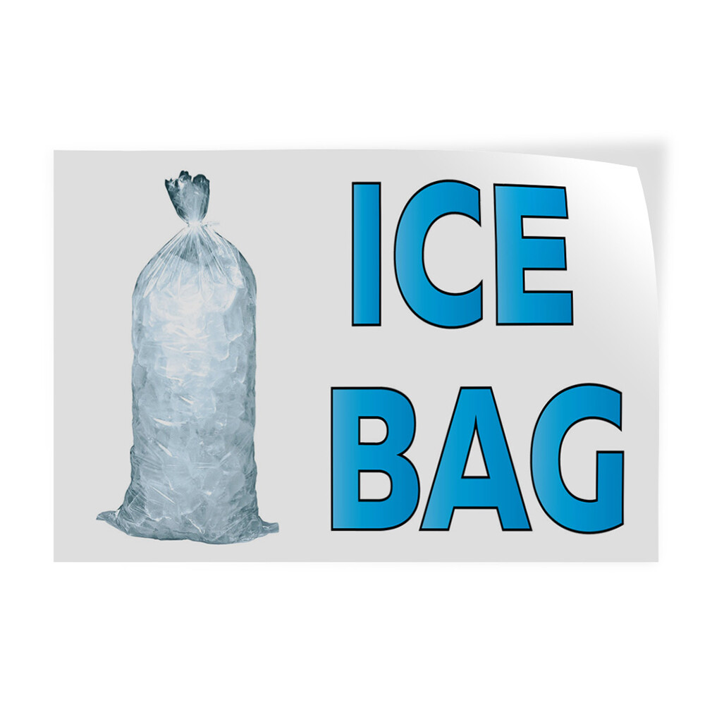 Decal Stickers Ice Bag Outdoor Advertising Printing Vinyl Store Sign Label