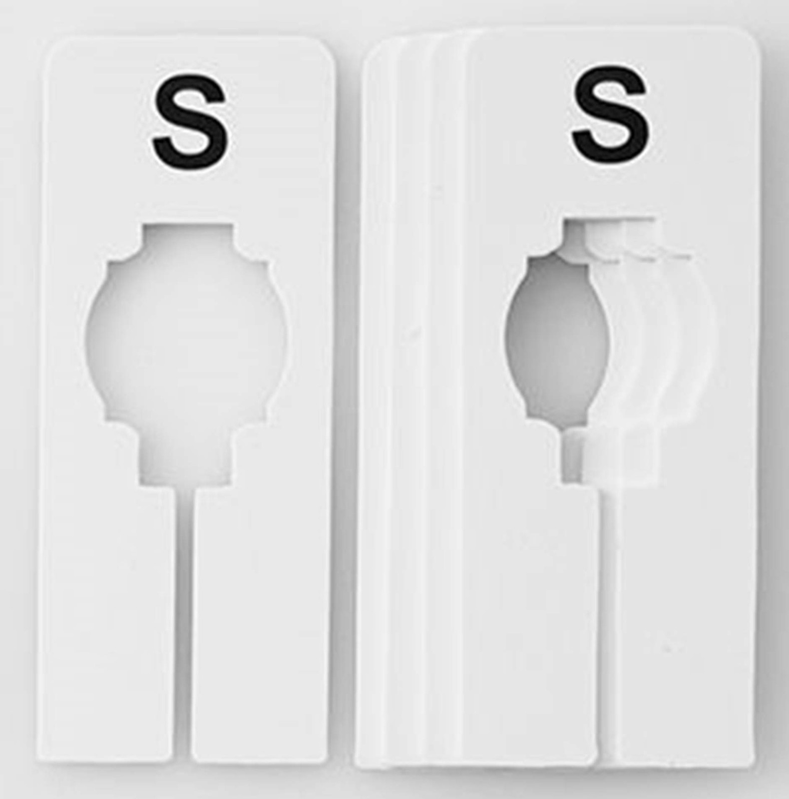 NAHANCO QSDWBKIT3, White Rectangular Clothing Size Dividers with Black Print …