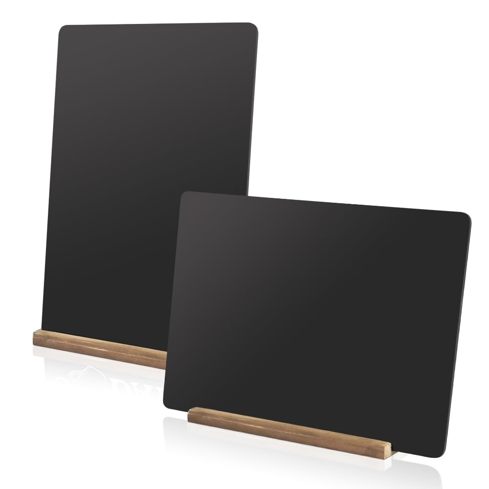 Double-Sided Tabletop Chalkboard Set Wooden Chalkboards Signs for Café Menus …