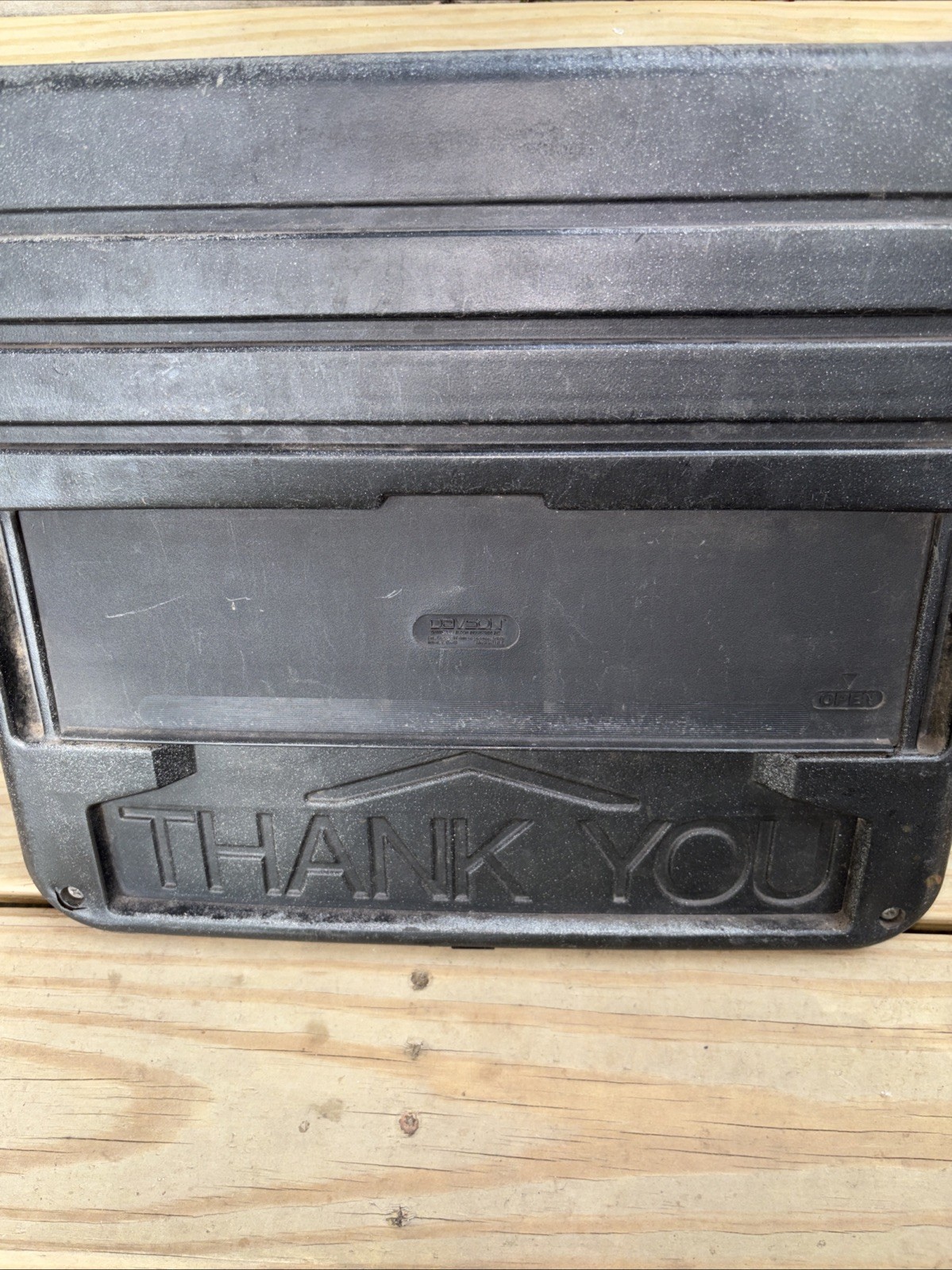 vintage Davson Industries black plastic Reader Board open/closed Sign 1989