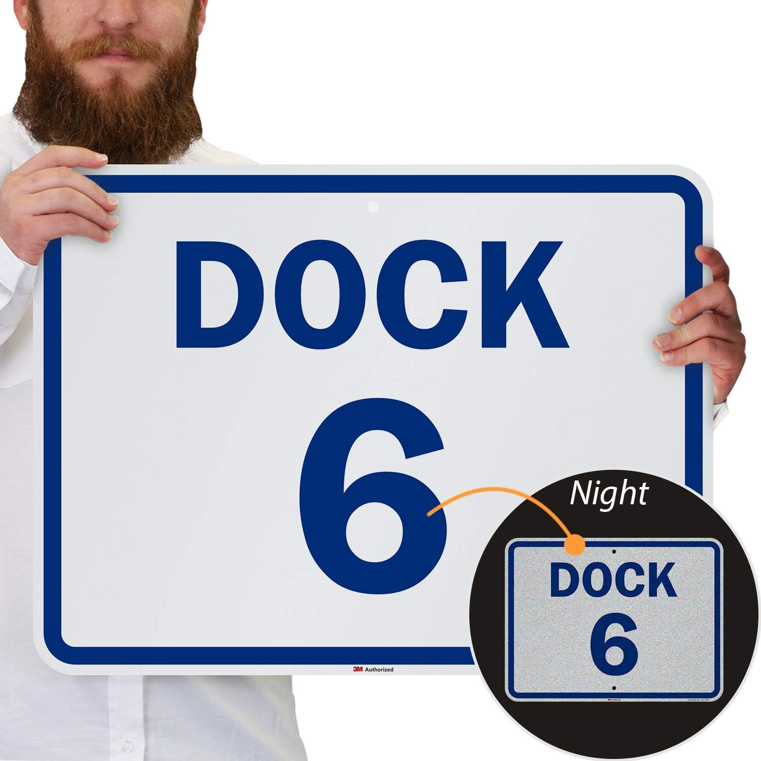 18″ x 24″ Reflective Aluminum Dock Number Sign – Durable & Visible