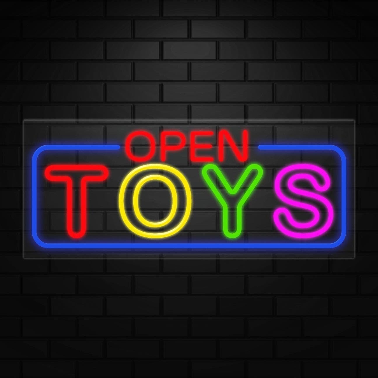 Open Toys Neon Sign for Retail Displays | LED Flex Neon | 32″W x 13″H x 1″D